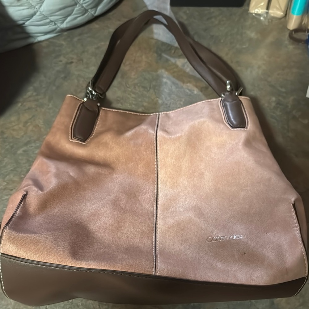 Calvin Klein Two-Tone Shoulder Bag